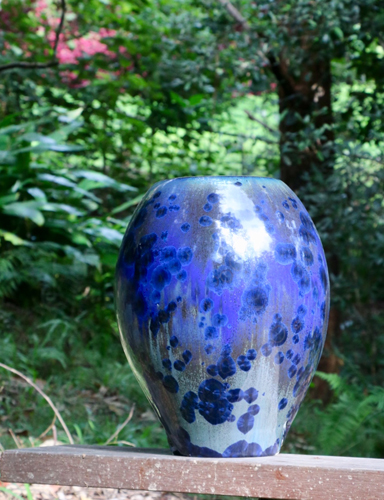 Ovoid-Vase-Cobalt-Crystal-on-Porcelain-37cmHx29cmWx26cmD