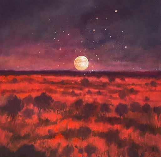 Bunginderry-Twilight-Oil-on-Canvas-70cmx70cm