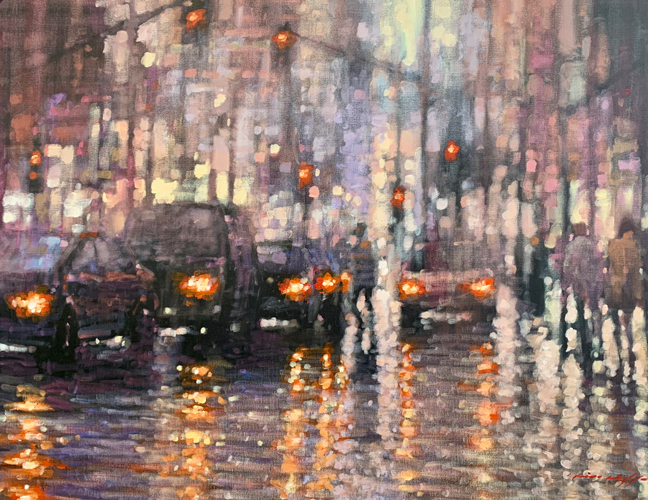 Street-Traffic-Acrylic-on-Canvas-90cmx120-cm